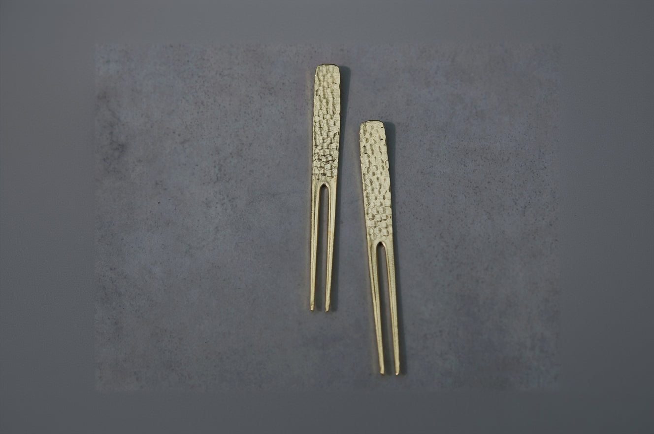 Silver Dessert Picks – Set of 2 - ( Kashiyoji )