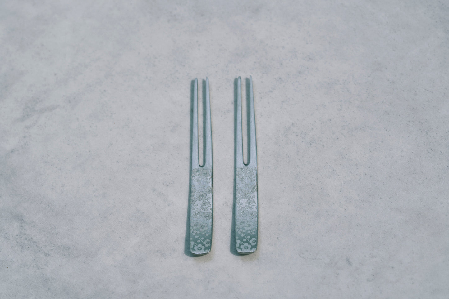 Silver Dessert Picks – Set of 2 - ( Kashiyoji )