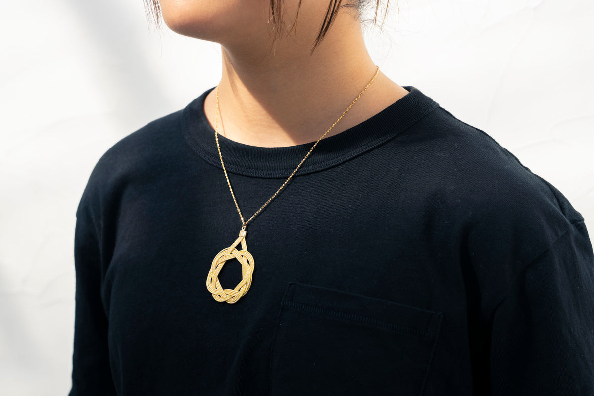 Mizuhiki Necklace – Aioi Knot / Gold