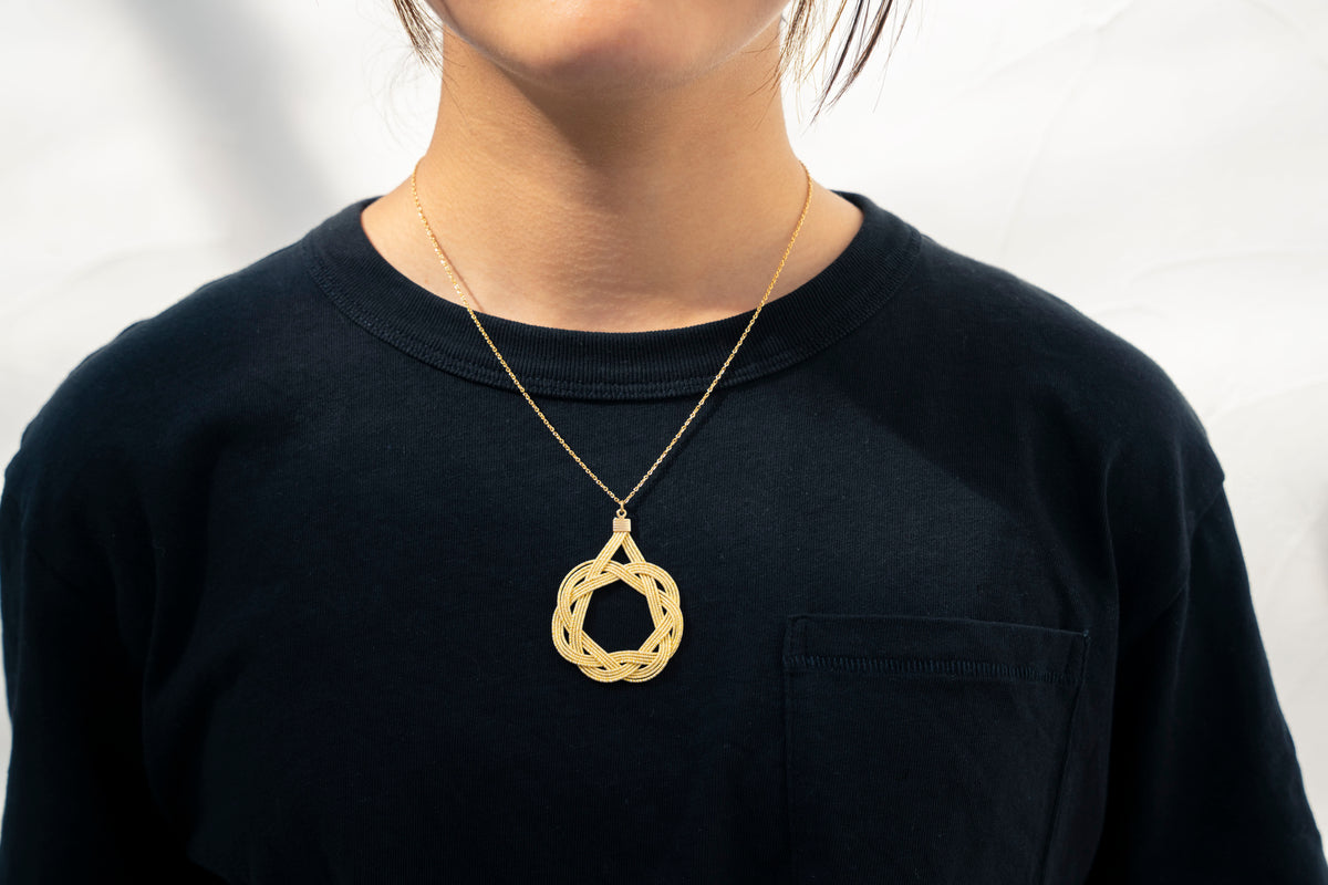 Mizuhiki Necklace – Aioi Knot / Gold