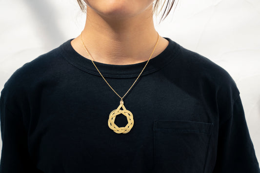 Mizuhiki Necklace – Aioi Knot / Gold