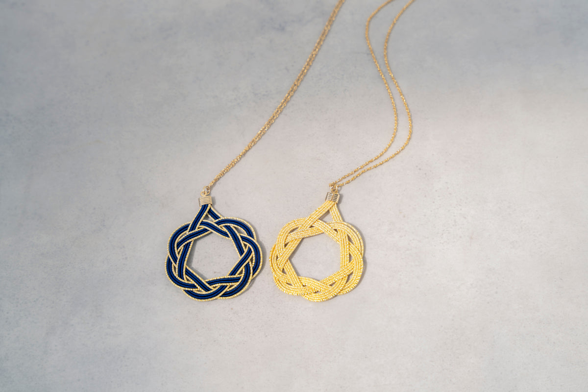 Mizuhiki Necklace – Aioi Knot / Gold