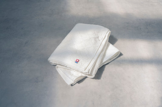 Imabari Bath Towel – Shippo Jacquard Weave / White, Gift Boxed