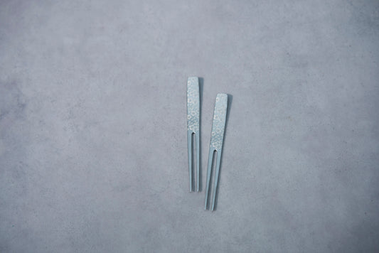 Silver Dessert Picks – Set of 2 - ( Kashiyoji )